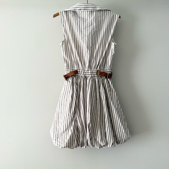 Anthropologie Striped Mini Dress - White and Black - Picture 5 of 6